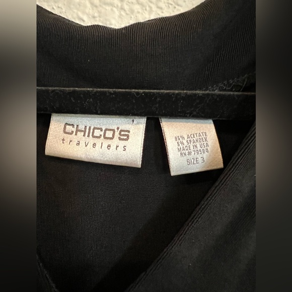 Chico’s sleeveless vneck black top size Large - Picture 4 of 6
